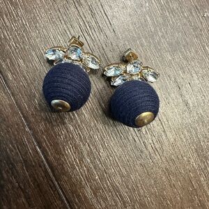 Tuckernuck: Navy Sparkle Petite Woven Lantern Earrings - Navy